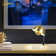 Modern Light Luxury Golden LED Table Lamp Nordic Minimalist Double Lampshade Reading Lamp Bedside Bedroom Living Room Table Lamp 2024 - buy cheap