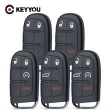 KEYYOU-carcasa de llave inteligente para coche, 2/3/4/5 botones para Chrysler, Jeep Cherokee, Dodge Ram 1500 2500, cargador de viaje, Challenger Durango 2024 - compra barato