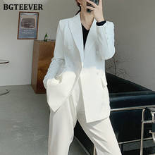 Bgteever-conjunto de blazer e calça de escritório para mulheres, macacão com manga longa e estilo lápis, 2021, elegante, 2 peças 2024 - compre barato