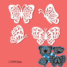 Cutting Dies Hollow Butterfly Graphics DIY Scrap Booking Photo Album Embossing Paper Cards 110*84mm 2024 - buy cheap