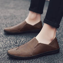 Мужская повседневная обувь из натуральной кожи с рукавом обувь последних моделей, повседневная классическая деловая обувь в стиле ретро, мужская обувь 2024 - купить недорого