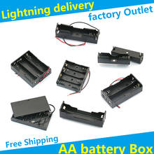 Caja de almacenamiento de baterías AA, caja de almacenamiento de baterías AA, soporte para pilas AA con interruptor y cubierta, 1-8x 2024 - compra barato