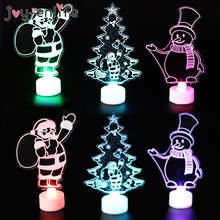 Decoración navideña para el hogar, luces LED de colores para árbol, Papá Noel, luz nocturna, navidad, regalos de Año Nuevo para niños, lámpara de Luz Navideña 2024 - compra barato