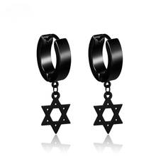 New Men's Stainless Steel Stud Earrings Black/Silver Color Cross Gothic Punk Rock Style Jewellery 2024 - buy cheap