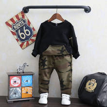 Traje del ejército para niños y niñas, ropa informal con Top y pantalón, 2 uds. Por conjunto, 2020 2024 - compra barato