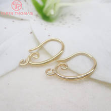 (2399)12PCS 10x16MM 24K Champagne Gold Color Plated Brass Earrings Hooks High Quality Diy Jewelry Accessories 2024 - buy cheap