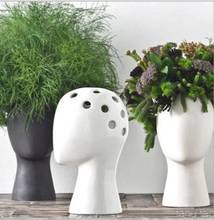 European Creative Head Abstract Ceramic Vase Ornaments Home Livingroom Table Furnishing Crafts Hotel Office Figurines Decoration 2024 - buy cheap