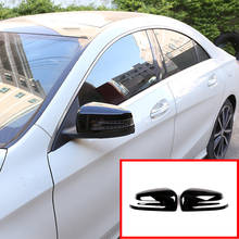 Side Door Rearview Mirror Cap Cover Trim For Mercedes Benz A CLA GLA GLK Class W176 W117 X156 X204 Glossy Black ABS Chrome 2 Pcs 2024 - buy cheap