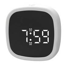 Despertador digital quente display led silicone voz-ativado relógio de mesa quatro modos de brilho nds66 2024 - compre barato