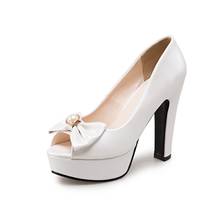 Zapatos de tacón alto para mujer, sandalias impermeables con nudo de mariposa, talla grande 11, 12, 13, 14, 15, 16, 17, 18, 19 2024 - compra barato