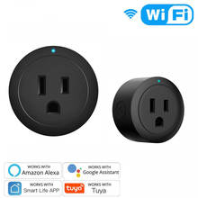 10a wifi tomada inteligente eua plug móvel casa controle remoto tuya/vida inteligente app timing plug controle de voz com alexa google casa 2024 - compre barato