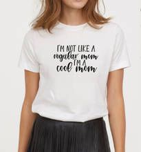 Camiseta holgada de algodón para mujer, camisa con estampado de "I'm Not Like A Regular Mom Im A Cool Mom" para mujer, cuello redondo, manga corta 2024 - compra barato
