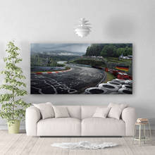 Póster de arte de pared, pintura en lienzo de paisaje de bosque, sala de estar, decoración del hogar, Rally, pista de coche deportivo, HD 2024 - compra barato