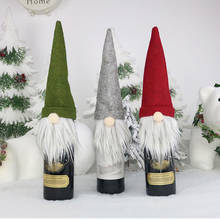 Рождественские топперы для винных бутылок, Декоративные Винные топперы для винных бутылок Gnome, крышка для домашнего праздника, Рождественское украшение 2024 - купить недорого