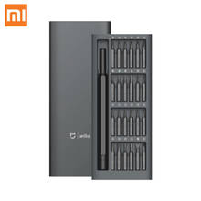 Xiaomi-kit de chaves de fenda inteligentes mijia wiha com 24 bits magnéticos de precisão, caixa de alumínio, faça você mesmo, chave de fenda, casa inteligente 2024 - compre barato