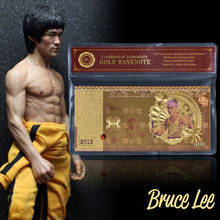 WR Hot Sale New Colored Banknote Wholesale Bruce Lee 100 Gold Foil Banknote for Value Collection with VOA Frame 2024 - buy cheap