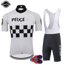 Conjunto de ropa de Ciclismo para hombre, Jersey de manga corta con almohadilla transpirable de Gel 9D, color blanco y negro, envío directo, novedad 2024 - compra barato