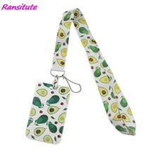 Ransitute R1619 Summer Style Avocado Unisex Fashion Lanyards ID Badge Holder Bus Pass Case Cover Slip Bank Credit Card Holder 2024 - buy cheap