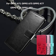 Capa flip de couro para oppo, capa carteira com flip para a11k a31 a75 a77 a79 a71 11k 79 75 31 2024 - compre barato