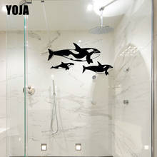 YOJA 15x30CM（One Group）Home Decoration Killer Whale Wall Sticker Bathroom Shower Decals G2-0502 2024 - buy cheap