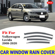 Protetor de chuva para carro com viseira de janela, para volkswagen vw lavida 2004-2012, defletores de tecido, guarnição, acessórios de estilo 2024 - compre barato