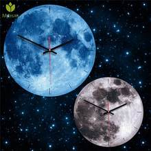 28cm Creative Glowing Moon Wall Clock Waterproof  Acrylic Luminous Hanging Clock Moon Clock Home Living Room Bedroom Decoration 2024 - buy cheap