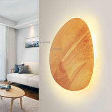 Modern Creative LED Art Wall Lamps Nordic Wood Wall Lights Beside Bedroom Stone Sconces Lighting Wall Lamp Light Fixtures 2024 - buy cheap