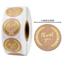 1Inch Round 50-500pcs Thank You Sticker with Gold Leaf Olive Branch Stickers for Local Handmade Gift Sticker Gold Seal Labels 2024 - buy cheap