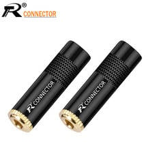 Smooth Black Jack 3.5 Audio female jack 3.5mm 3 pole Stereo socket Gold Plated Wire Connector  Earphone DIY 2024 - buy cheap