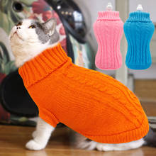 Warm Dog Cat Sweater Clothing Winter Turtleneck Knitted Pet Cat Puppy Clothes Costume For Small Dogs Cats Chihuahua Outfit Vest 2024 - buy cheap