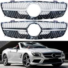 Car Front Racing Grill Billet Bumper Grille Upper Cover For Mercedes-Benz R231 SL-Class 2013 2014 2015 2016 Diamond 2024 - buy cheap