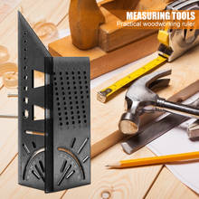 Régua de carpintaria quadrada 45 + 90 graus, ferramenta de medida com régua e medição conveniente de alta qualidade 2024 - compre barato