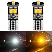 2pcs T10 W5W Canbus light bulbs 194 168 No Error Led Car Interior Reading Lights Dome Lights 3030SMD Amber White red 6000K 12V 2024 - buy cheap