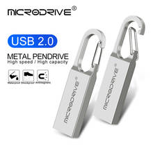 Pen driver usb de metal à prova d'água, pen drive 32gb 16gb 64gb 128gb com chaveiro 2024 - compre barato