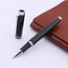 Bolígrafo De Bola metálico con Círculo de plata para estudiantes, material de papelería para oficina, color negro, bonito, gran oferta 2024 - compra barato