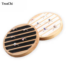 New Bamboo and Wood Jewelry Ring Tray Round Display Plate Ring Frame Jewelry Earrings Earrings Studs Display Props Jewerly Tray 2024 - buy cheap