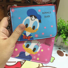 Disney Donald Duck Style Anime Figures Cartoon Product Cosplay Accessories Casual Card Holder zipper Unisex Gift 2024 - buy cheap