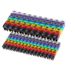 Rotuladores de Cable tipo C para cables de 2-3mm, marcador colorido, etiqueta de número para cables llamativos y fáciles de identificar, 100 Uds./150 Uds. 2024 - compra barato