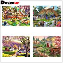 Dpsprue Full Square/Round Drill 5D DIY Diamond Painting "Beautiful scenery house" 3D Embroidery Cross Stitch 3D Home Decor Gift 2024 - buy cheap