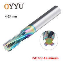 OYYU Coated Thread Milling Cutters for Aluminium M4 M5 M6 M8 M10 M12 CNC Tungsten Steel Full Tooth End Mill Router Bit 2024 - buy cheap