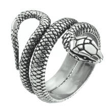 USA Size 7-13 Serpent Shape 316L Stainless Steel Jewelry Fade-Free Unisex Snake Ring 2024 - buy cheap