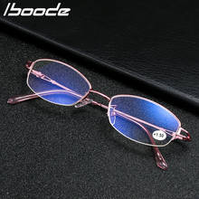 iboode Anti blue Reading Glasses light Coated Lenses Business Frameless Ultra-light Portable Reading Glasses  +1.0 to 4.0 NEW 2024 - buy cheap