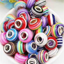 10Pcs/Lot Wholesale Rainbow Color Round Loose Big Hole European Beads for Jewelry Making Adults Women Girls DIY Accessories 2024 - buy cheap