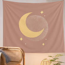 Retro Moon Pink Tapestry Wall Hanging Psychedelic Magic Hand Tarot Wall Hanging Tapestries Bedroom Dorm Room Sun Moon Wall Decor 2024 - buy cheap