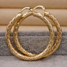 New Trendy Eardrop Round Gold Earring Hoop Earrings For Women Girls Fashion Jewelry Accessories Wedding Party  Daily Gift 2024 - buy cheap
