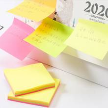 100 Sheets 75*75mm Colorful Memo Pads Sticky Notes Minimal Ins Notebooks For School Sticki Paper Memo Sheet Memo Note Notebooks 2024 - buy cheap