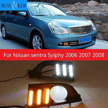 2pcs For Nissan sentra Sylphy 2006 2007 2008 LED DRL Daytime Running Lights Daylight yellow turn Signal lamp 2024 - buy cheap