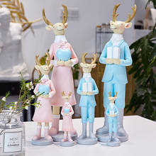 New Style Christmas Gift Resin Toy Elk Figurines Ornament Doll Deer Home Decoration Mother Gifts Deer Figure Ornament 2024 - buy cheap