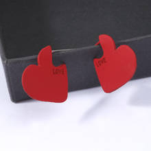 Trendy Vintage gap Heart Love Stud earring for woman girls korean beautiful Geometric earrings fashion Accessories New Gift 2024 - buy cheap