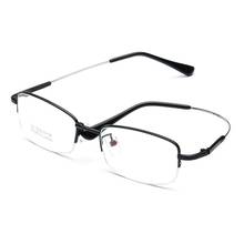 Optical Fashion Half Rim Glasses Frame Memory Alloy Eyeglasses Unisex 0 Degree Prescription Ultralight Flexible Frames 2024 - buy cheap